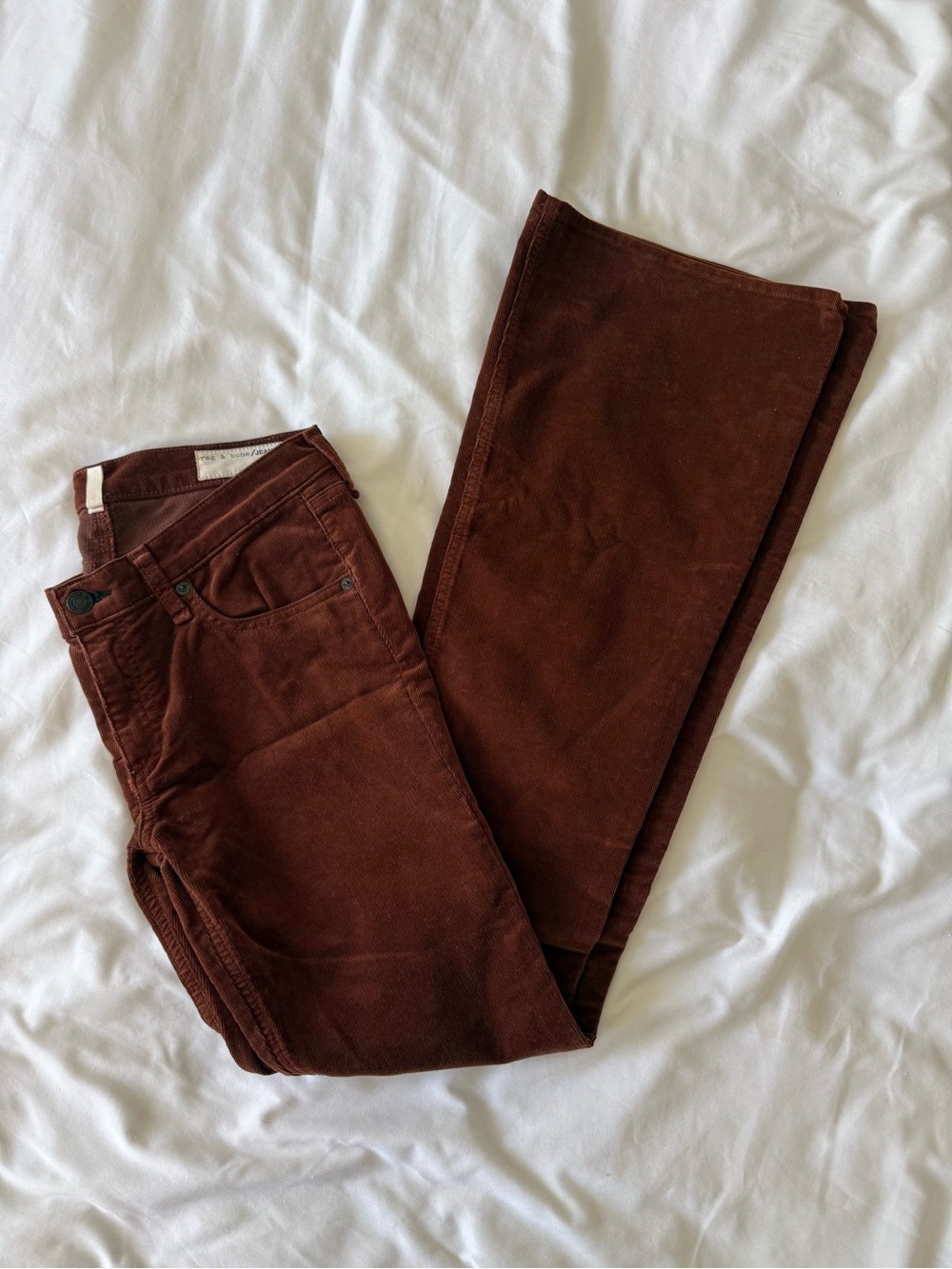 rag & bone Dark Brown Corduroy Jeans